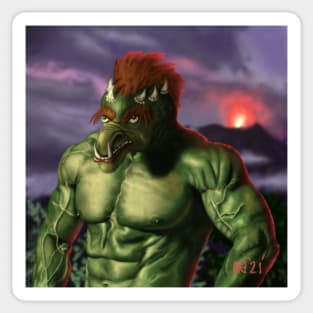 Volcano Troll Vacation Picture Fantasy Creatures Sticker